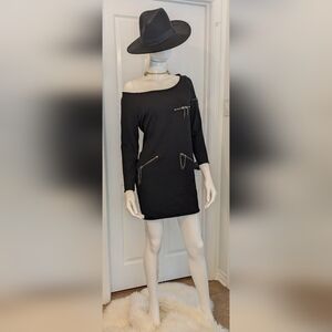 Alice + Olivia Black Midi Dress Small Chic Streetwear